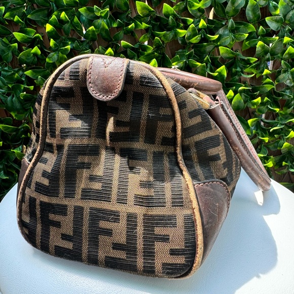 Fendi Zucca Canvas Boston Handbag - Picture 3 of 12